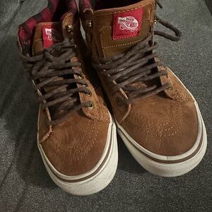 Vans Brown Suede High-Top Sneakers